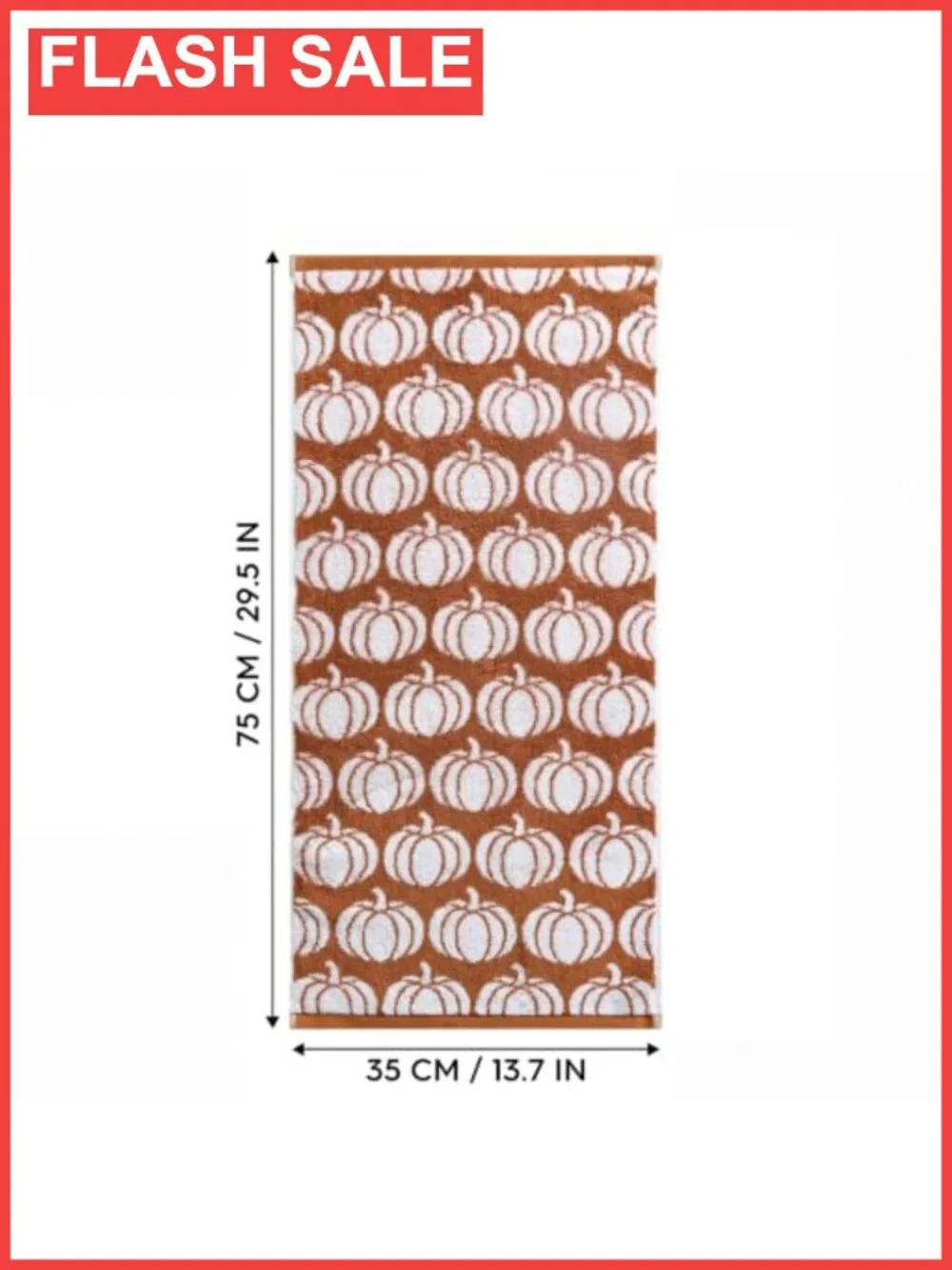 100% Cotton Jacquard Hand Towels 2 Pc Set 13.7x29.5 Fall Pumpkin Decor Bathroom